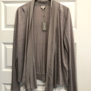 Linen and silk taupe jacket.